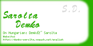 sarolta demko business card